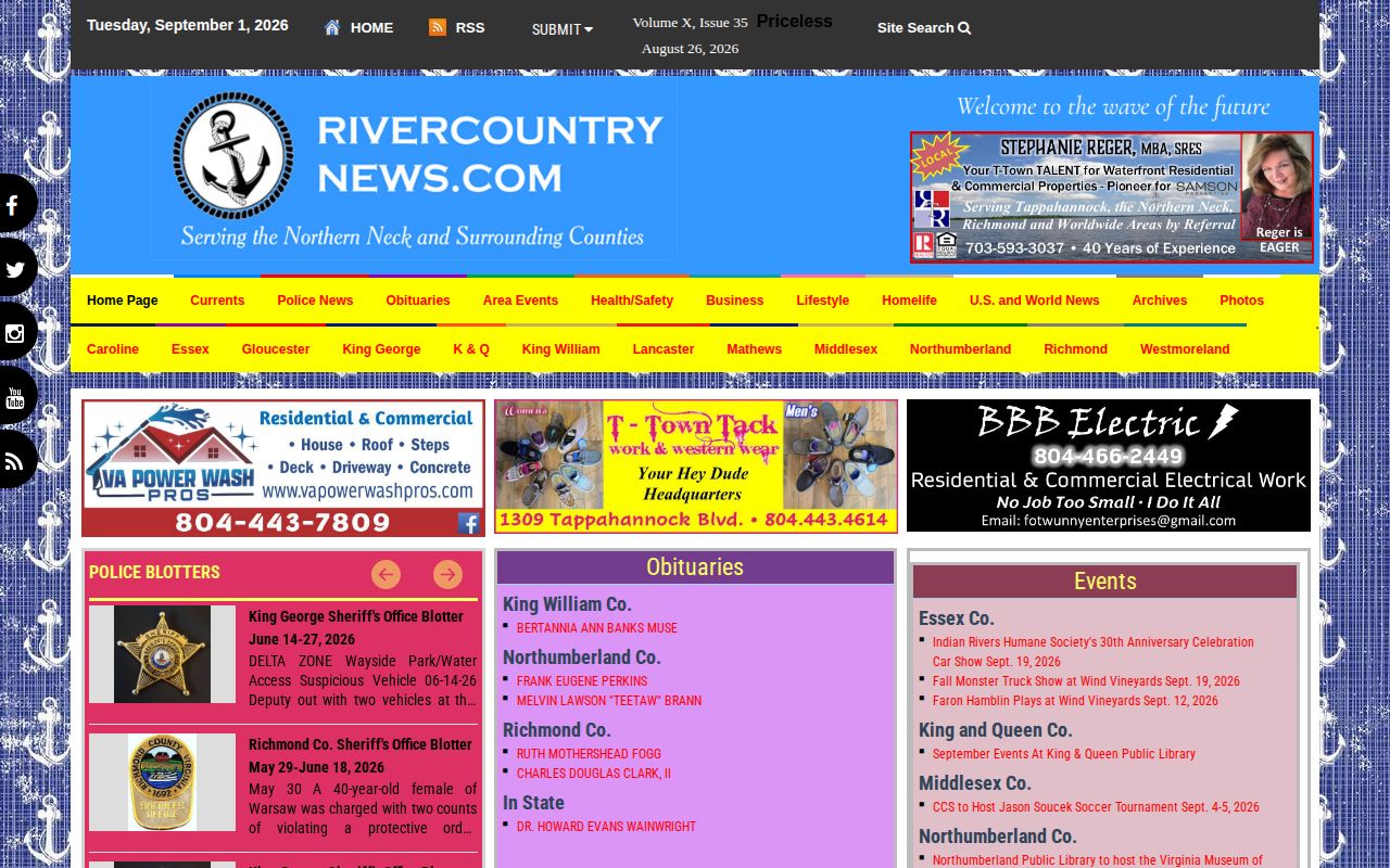 Richmond County Sheriff blotter archive at River Country News